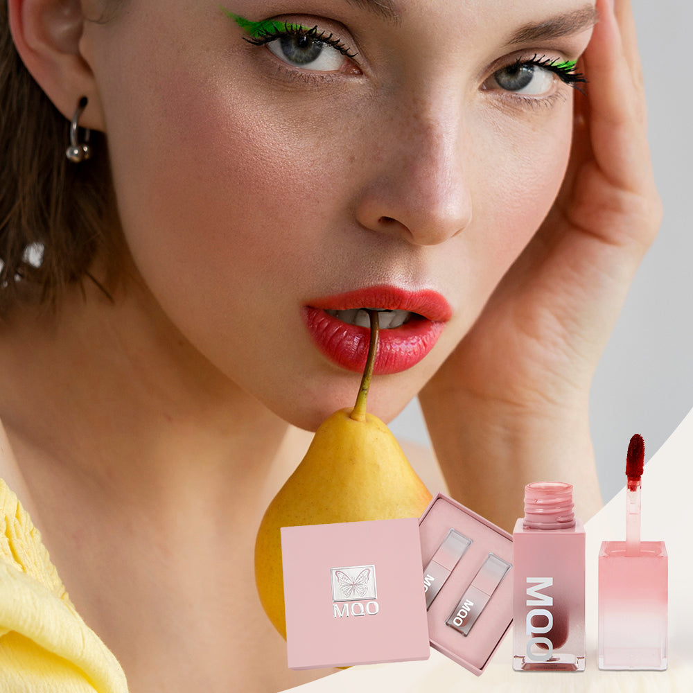 MQO brand lipgloss 2pcs  moisturizing lip gloss &  matte lipsticks